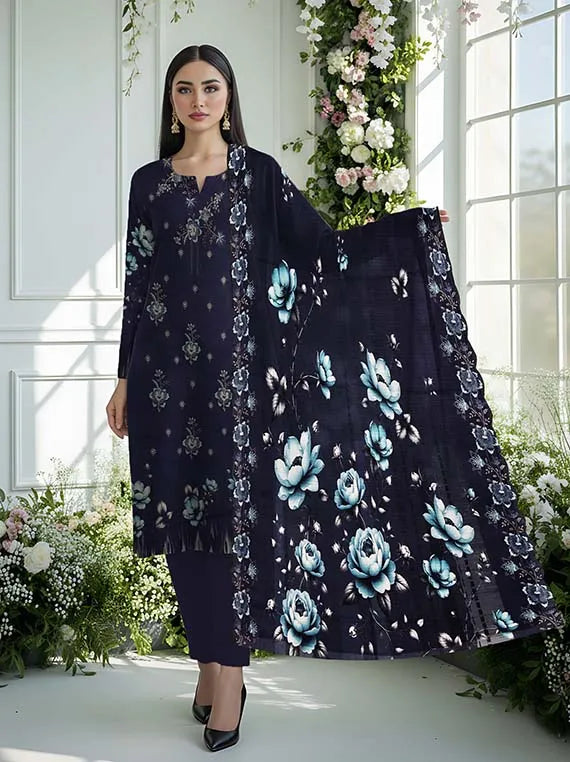 Tanzila EMB Bana Dora Linen Collection 2025 By Bin Atta (D-07)