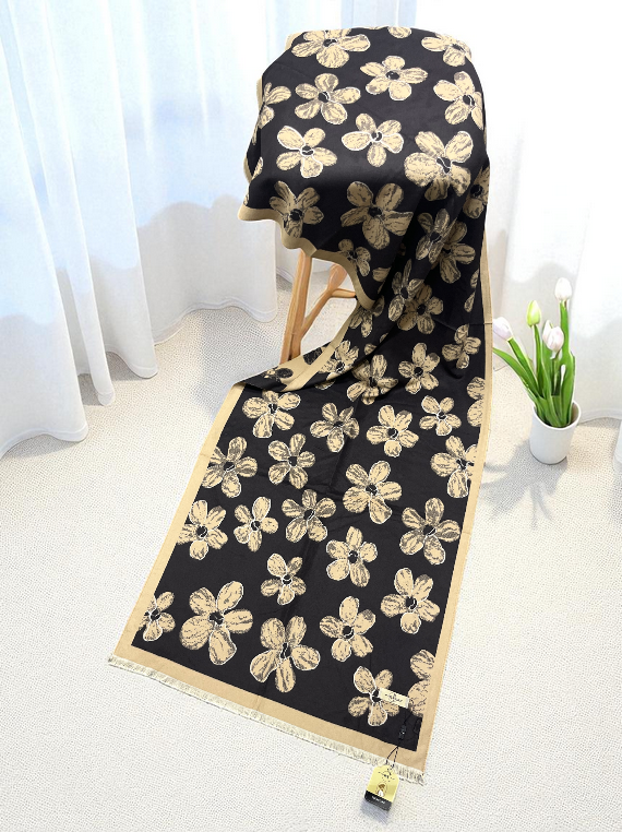 Trendy Printed Check Wool Staller Edit25 (25ST27-03)