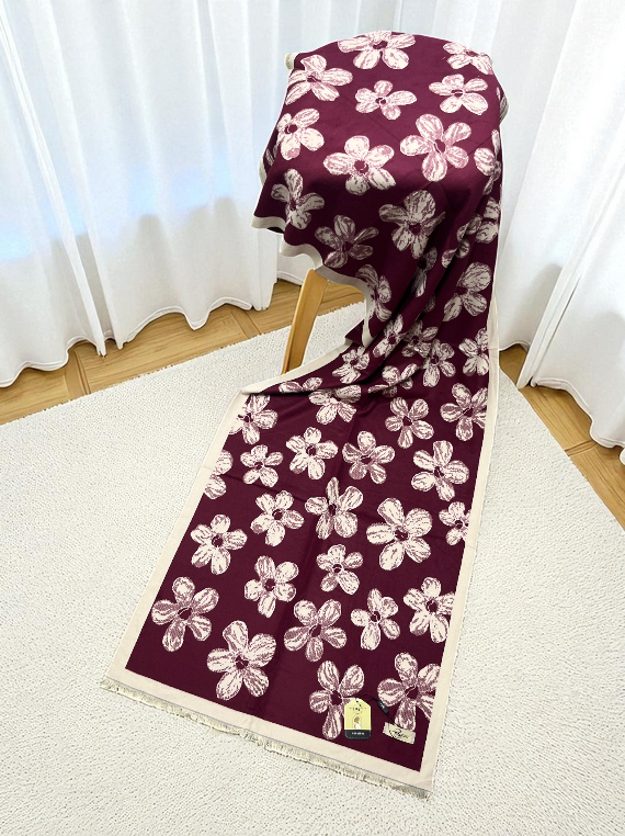 Trendy Printed Check Wool Staller Edit25 (25ST27-06)