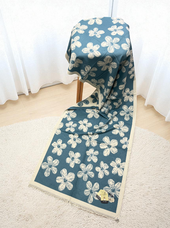 Trendy Printed Check Wool Staller Edit25 (25ST27-07)