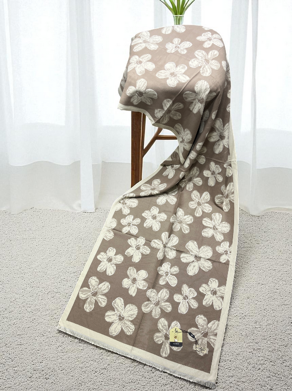 Trendy Printed Check Wool Staller Edit25 (25ST27-11)