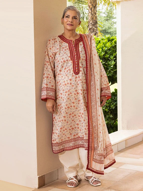 Tribute To Mothers by Gul Ahmed Lawn Collection 2026 Vol-02 (CL62130A)