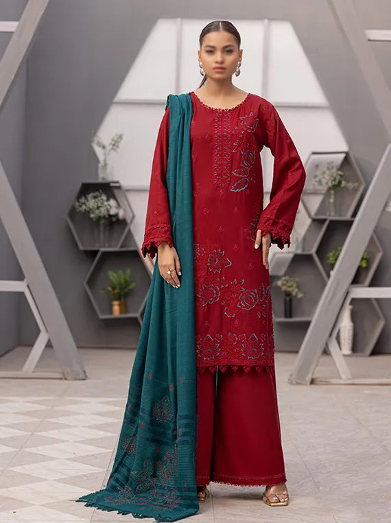 Tulip Embroidered Dhanak Collection 2025 By Fantak (D-03)