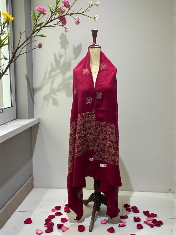 Ultra Soft Embroidery Tila Work Wool Shawl Edit 2025 DS2514 (25DS14-01)