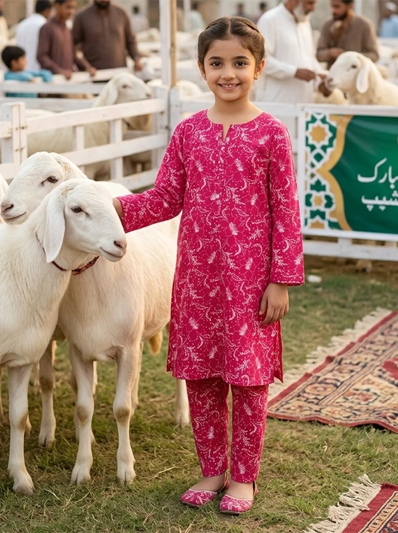Unstitch Baby Girl EID Printed Lawn Edit 26 Vol-FA44 (D-06)
