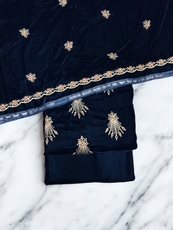 Velvet Embroidered Grace Edit 2025 Vol--IQ374 (D-03)