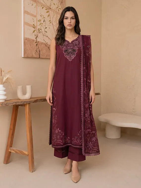 Viana By Sanam Saeed Embroidered Karandi Unstitched Collection'26 (GRACE)