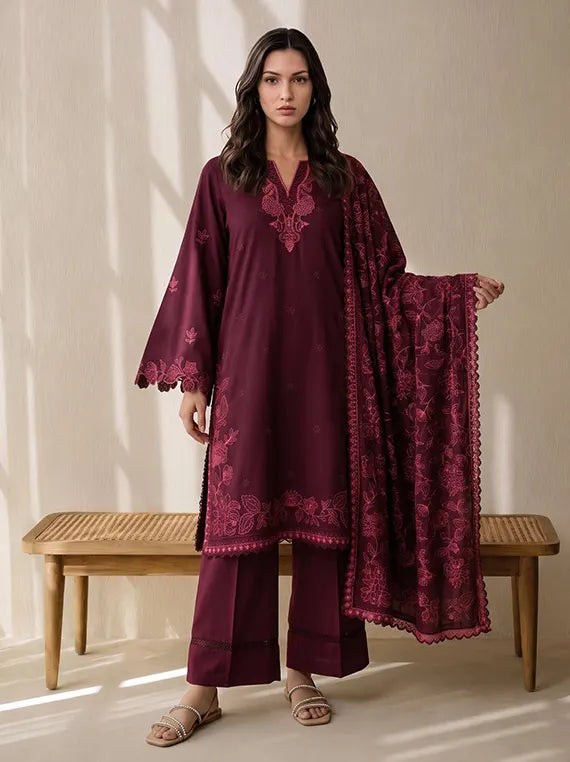 Viaba By Sanam Saeed Embroidered Karandi Unstitched Collection'26 (ECHO)