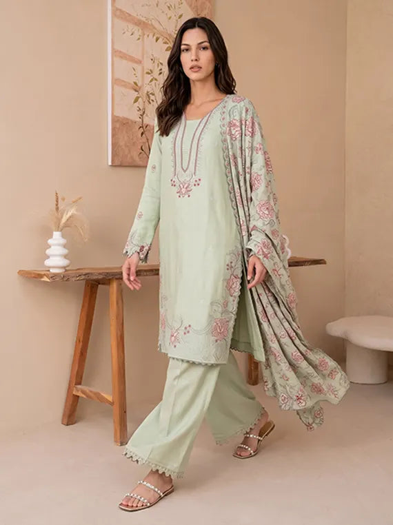 Viaba By Sanam Saeed Embroidered Karandi Unstitched Collection'26 (HAVEN)