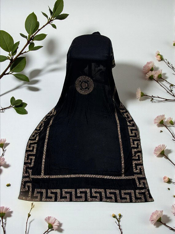 Warm Luxury Velvet Shawl With Luxe Stone Border Edit 2025 (25DS24-02)