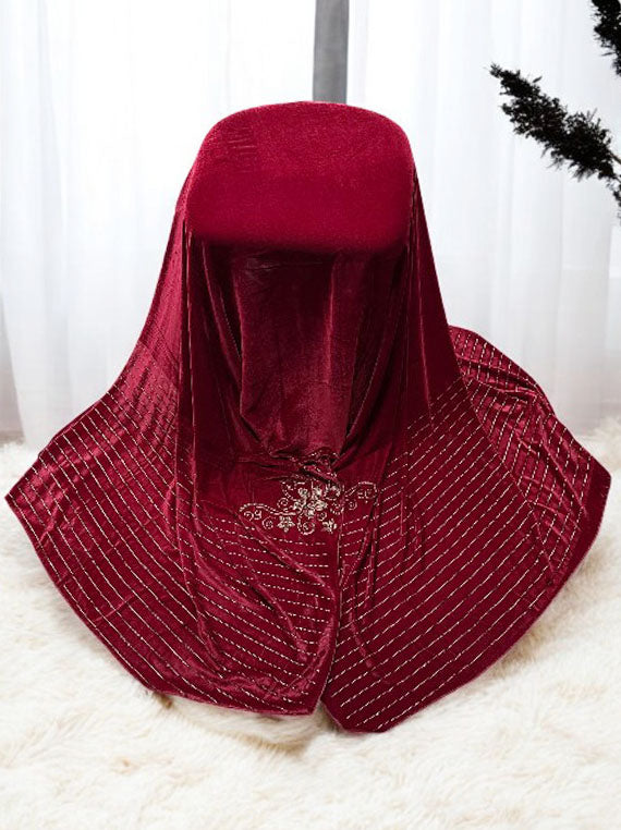 Warm &amp; Soft Luxury Zig Zag Velvet Shawl Edit 2025 (25DS21-01)