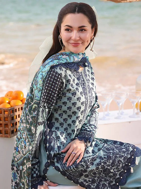 Hania Luxury Lawn Collection 2025 By Imrozia (SL-75-A-Parizay)