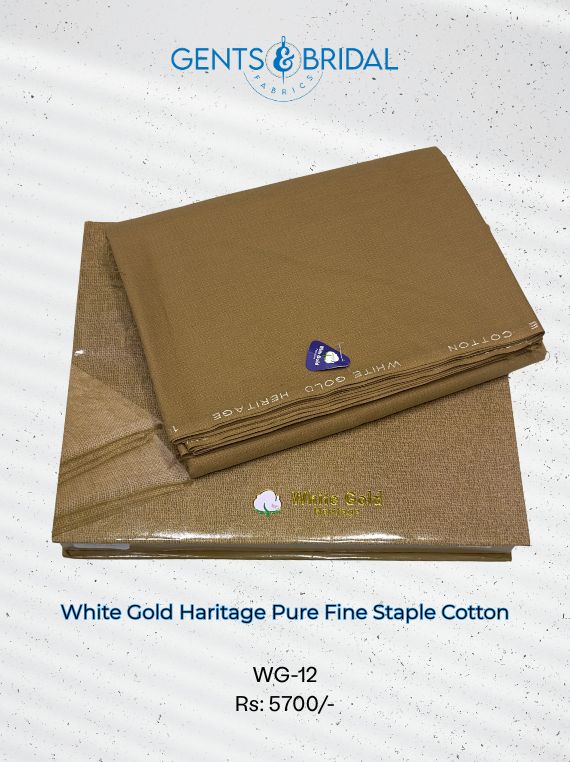 White Gold Haritage Pure Fine Staple Cotton Edit 2025 (WG12-01)
