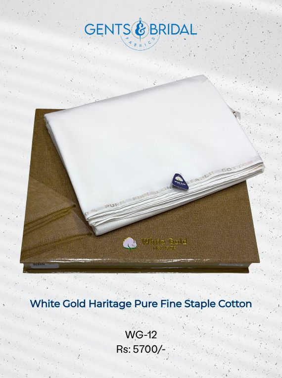 White Gold Haritage Pure Fine Staple Cotton Edit 2025 (WG12-02)