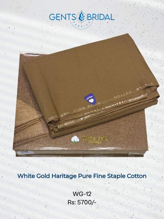 White Gold Haritage Pure Fine Staple Cotton Edit 2025 (WG12-05)