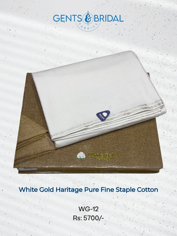 White Gold Haritage Pure Fine Staple Cotton Edit 2025 (WG12-06)