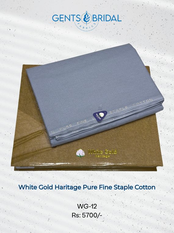 White Gold Haritage Pure Fine Staple Cotton Edit 2025 (WG12-07)