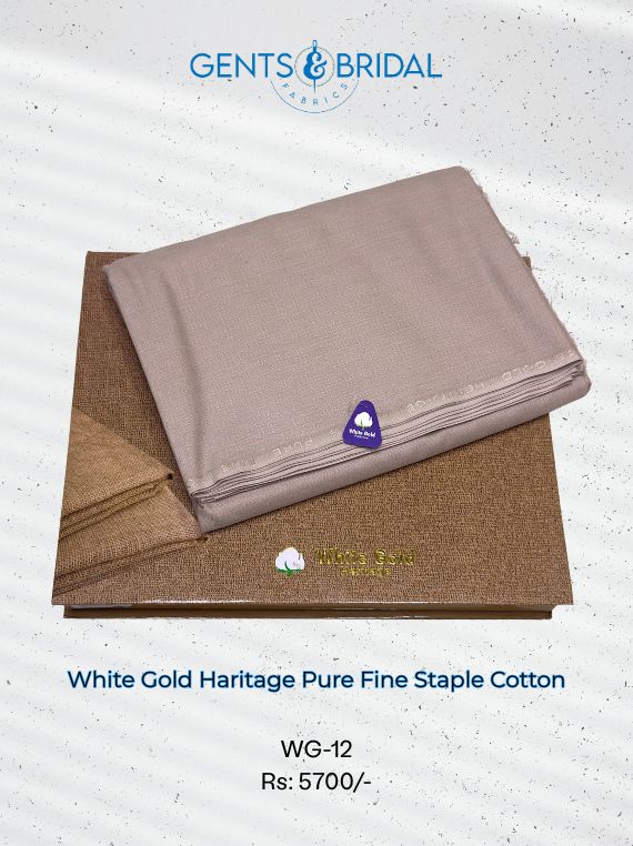 White Gold Haritage Pure Fine Staple Cotton Edit 2025 (WG12-08)