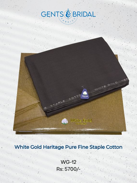 White Gold Haritage Pure Fine Staple Cotton Edit 2025 (WG12-09)