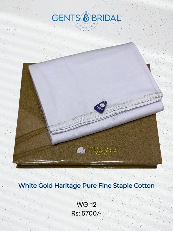 White Gold Haritage Pure Fine Staple Cotton Edit 2025 (WG12-10)