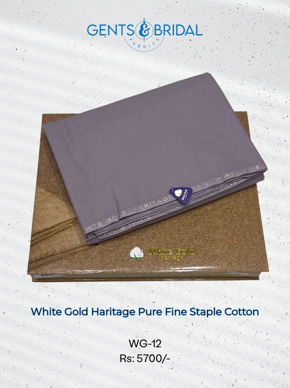 White Gold Haritage Pure Fine Staple Cotton Edit 2025 (WG12-11)