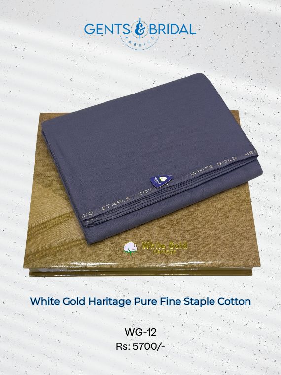 White Gold Haritage Pure Fine Staple Cotton Edit 2025 (WG12-12)