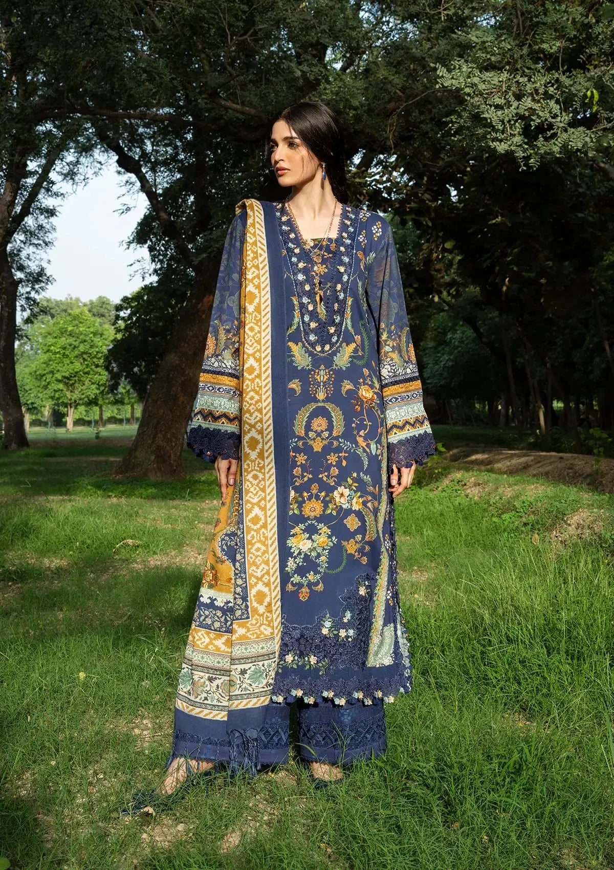 Wilderness by Elaf Unstitched Khaddar Embroidered Collection'26 (EWR-3A BLUES)