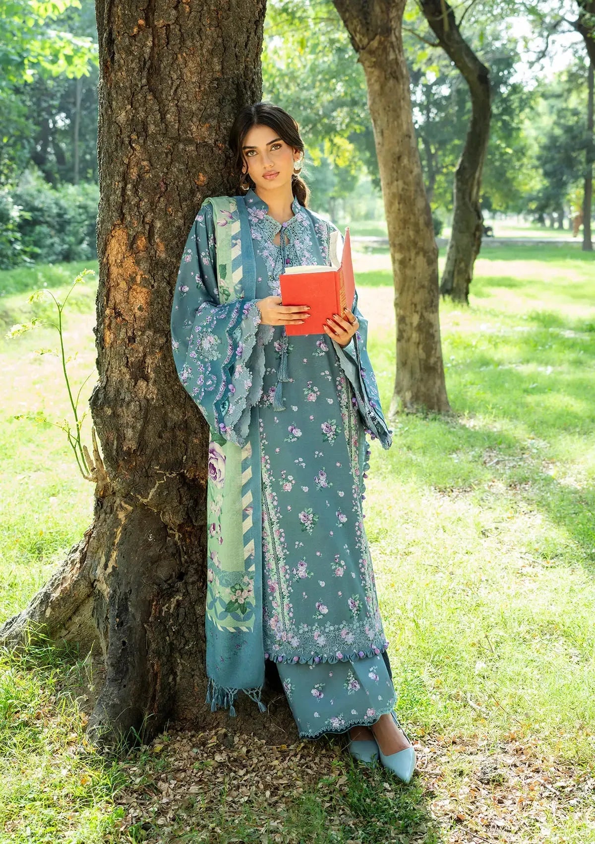 Wilderness by Elaf Unstitched Khaddar Embroidered Collection'26 (EWR-4B CINERARIA)