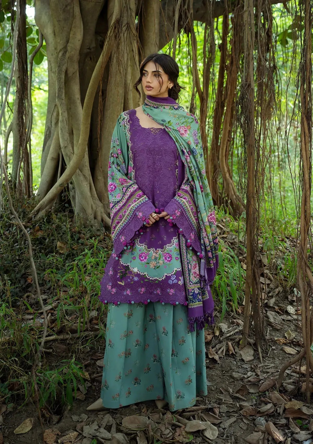 Wilderness by Elaf Unstitched Khaddar Embroidered Collection'26 (EWR-6A HEATHER)