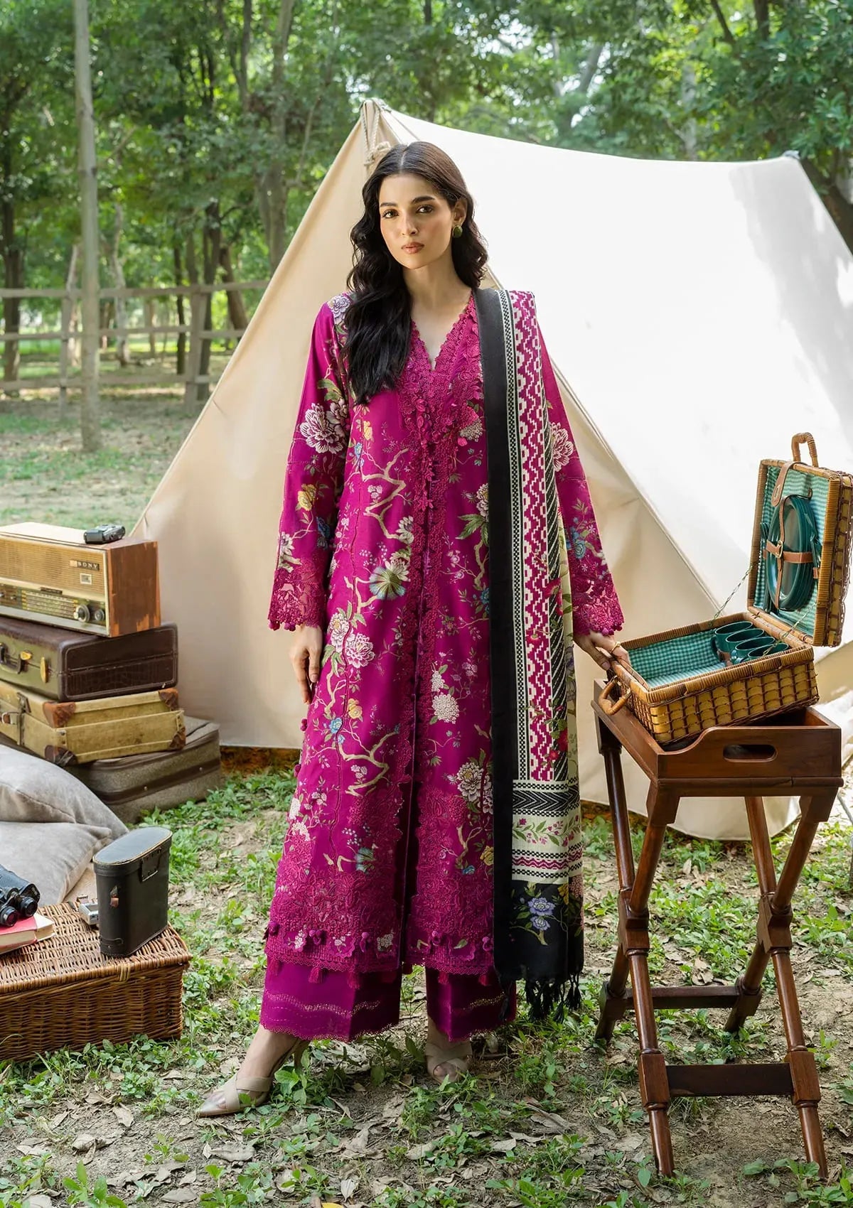Wilderness by Elaf Unstitched Khaddar Embroidered Collection'26 (EWR-7B MULBERRY)