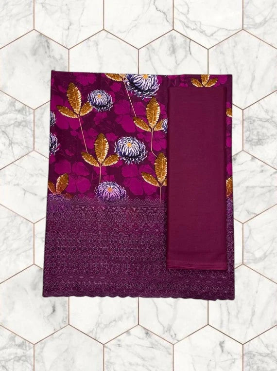 Wines Printed Chikankari Lawn Edit26 Vol-FA28 (D-04)