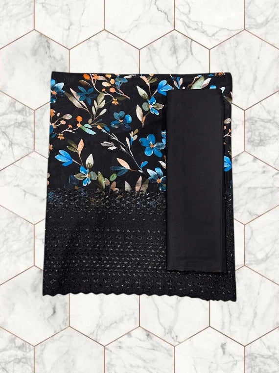 Wines Printed Chikankari Lawn Edit26 Vol-FA28 (D-09)