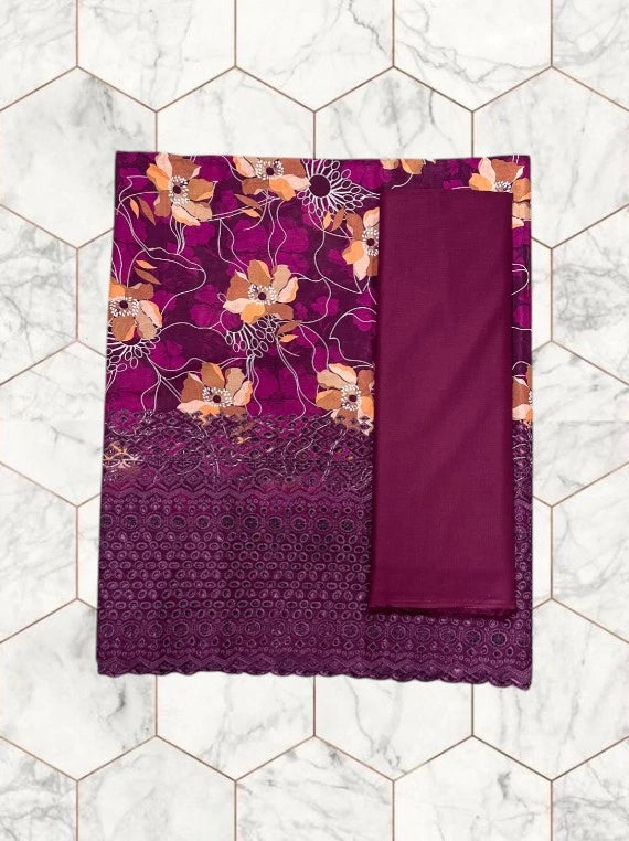 Wines Printed Chikankari Lawn Edit26 Vol-FA28 (D-18)