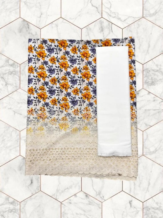 Wines Printed Chikankari Lawn Edit26 Vol-FA28 (D-24)