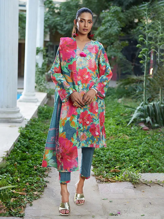 Winter Muse Printed Khaddar Collection 2025 by Gul Ahmed (SD-62016)