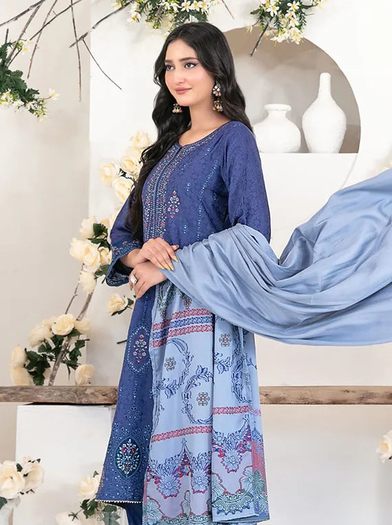 Yumna Embroidered Viscose Collection 2025 by Tawakkal Fabrics (D-4557)