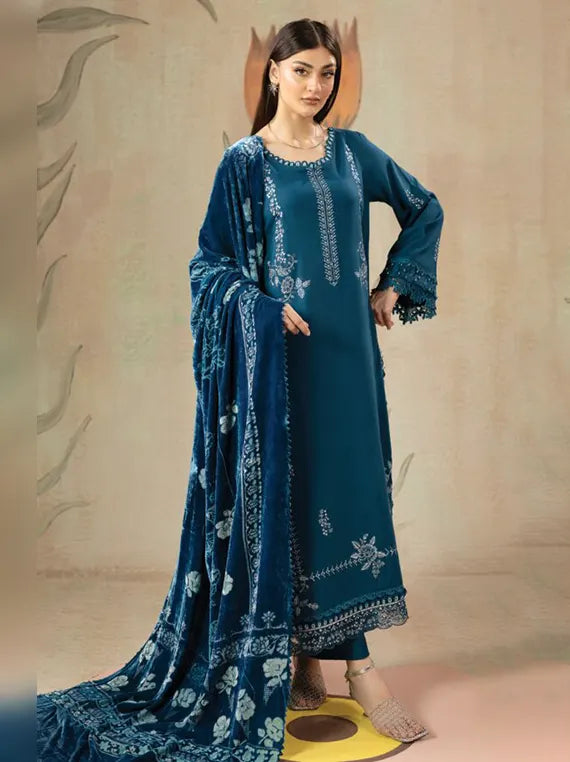 ZOUQ by Hum Dum Embroidered Wool Unstitched Collection'26 (D-04)