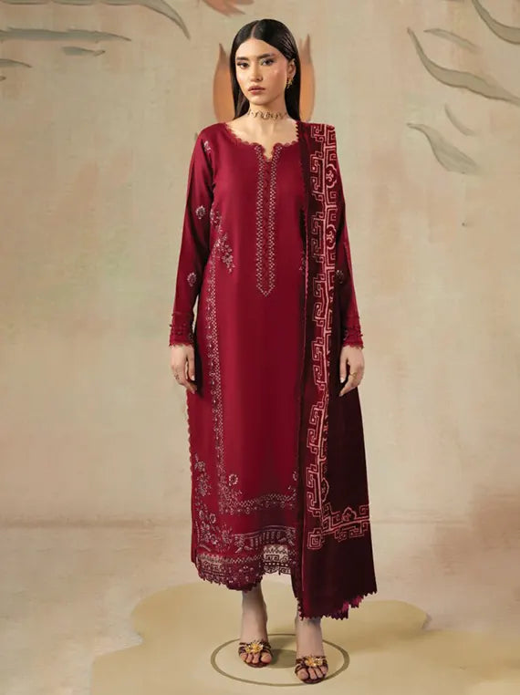 ZOUQ by Hum Dum Embroidered Wool Unstitched Collection'26 (D-05)