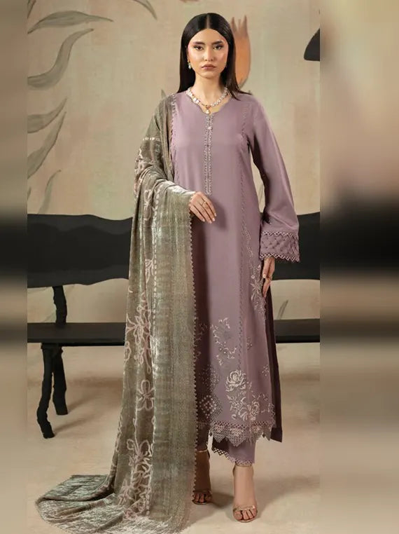 ZOUQ by Hum Dum Embroidered Wool Unstitched Collection'26 (D-07)
