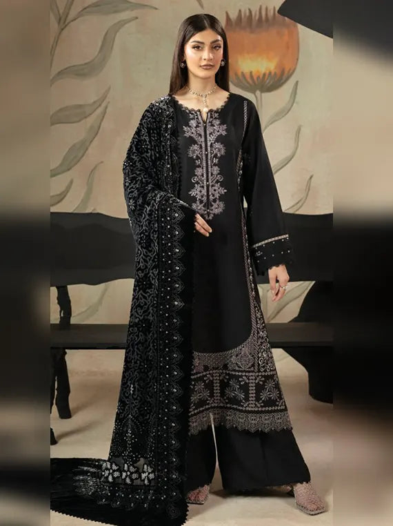 ZOUQ by Hum Dum Embroidered Wool Unstitched Collection'26 (D-08)