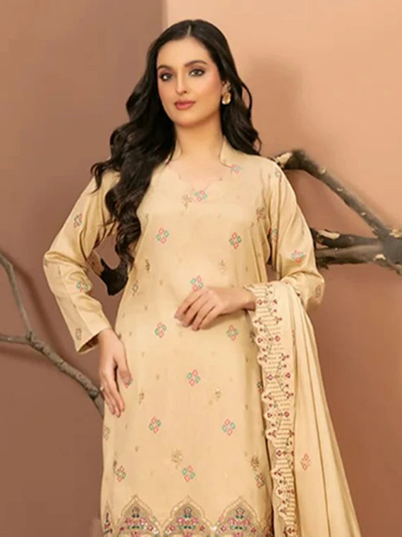 ZOUQ by Tawakkal Fabrics Embroidered Collection 2026 (D-02)