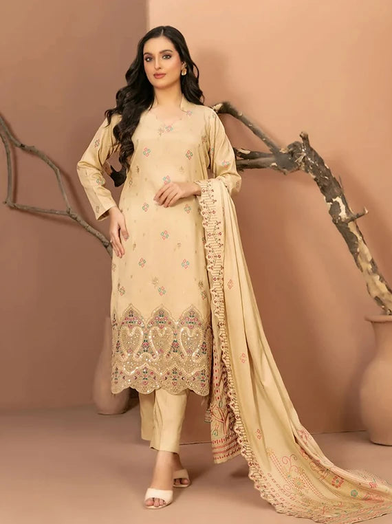 ZOUQ by Tawakkal Fabrics Embroidered Collection 2026 (D-03)