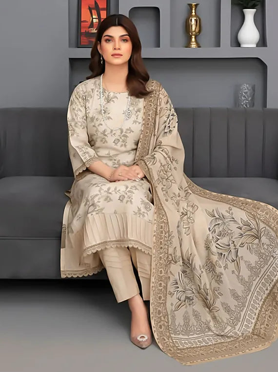 Zareesh Printed Dhanak Collection 2025 Vol-12 (D-08)