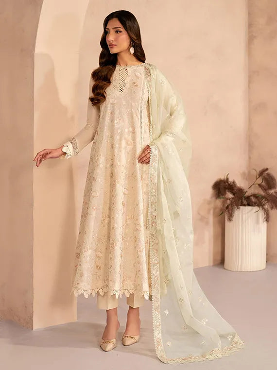 Zarif Luxury Lawn Collection 2025 (01-Daheer)