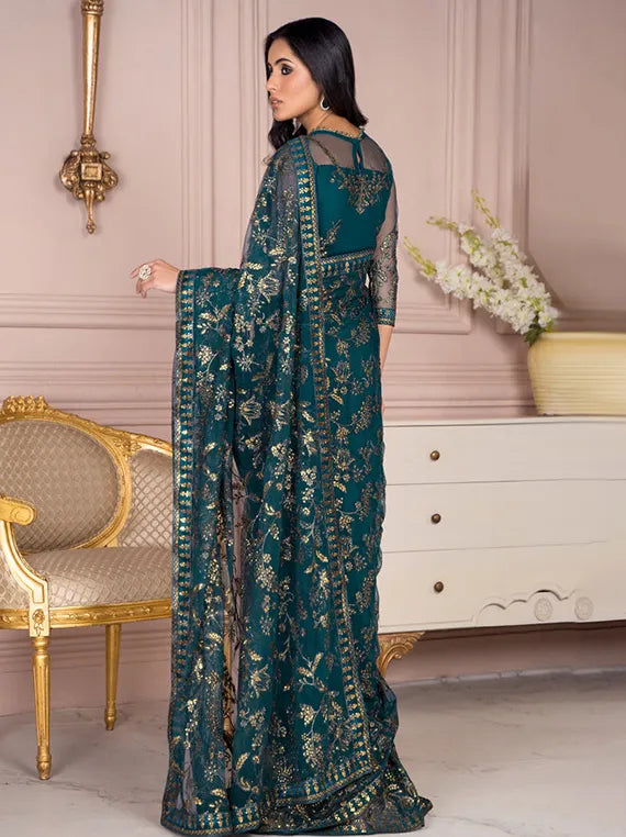 Zarif The Luxe Embroidered Festive Collections (ZA-01-EVERGREEN)