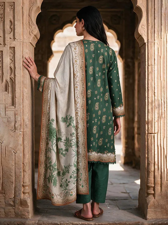 Zellburry Printed Khaddar Unstitched Collection'26 (WUWQ1X30112)