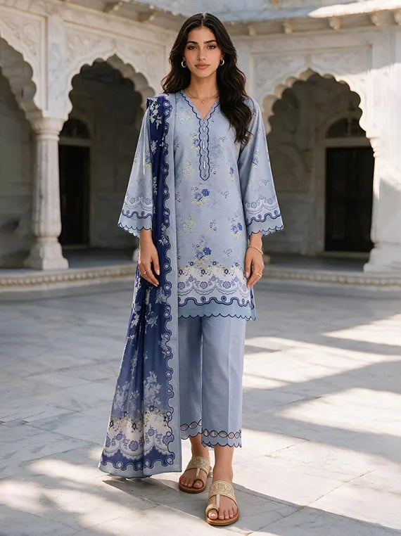 Zellburry Printed Khaddar Unstitched Collection'26 (WUWQ1X30114)