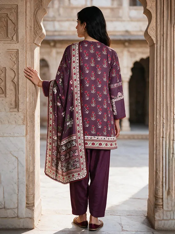 Zellburry Printed Khaddar Unstitched Collection'26 (WUWQ1X30117)