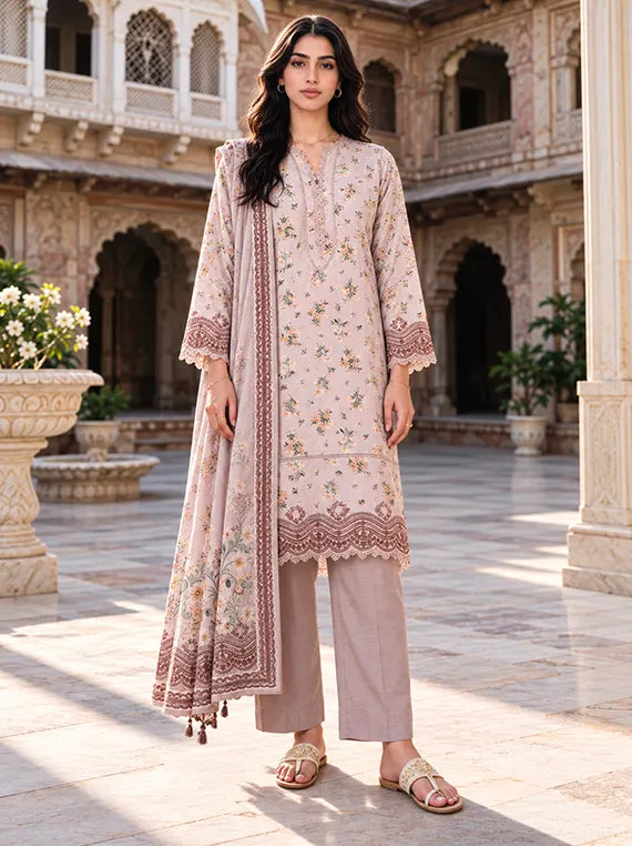 Zellburry Printed Khaddar Unstitched Collection'26 (WUWQ1X30125)