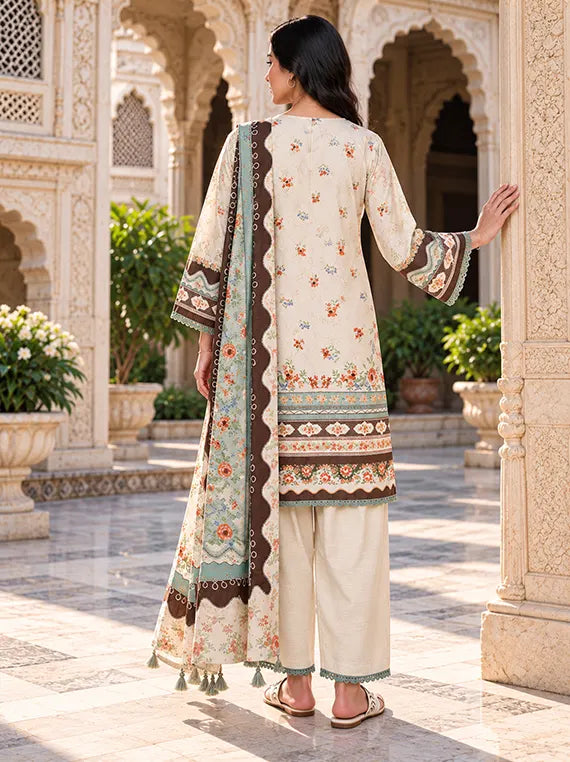Zellburry Printed Khaddar Unstitched Collection'26 (WUWQ1X30129)